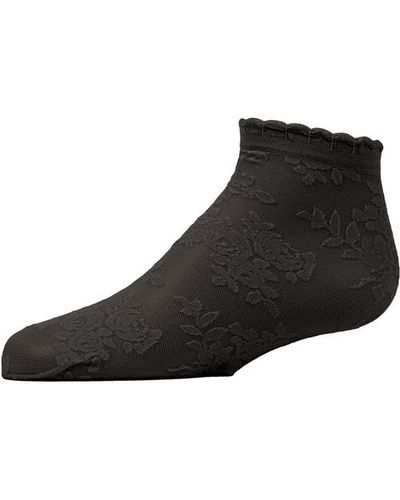 MeMoi MeMoi Botanic Sheer Floral Anklet Socks