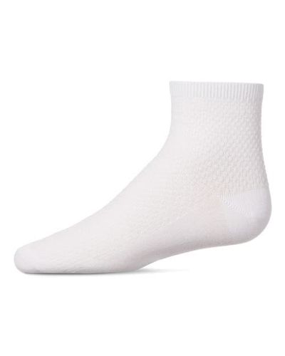 MeMoi MeMoi Girls' Pique Stitch Anklet Socks