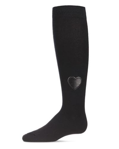 MeMoi MeMoi Heart Patch Knee High Socks