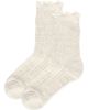 MeMoi MeMoi Heart Ruffle Cuff Cotton Blend Pointelle Crew Socks - 1
