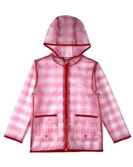 MeMoi MeMoi Kids Checkered Raincoat with Self-Storage Pouch