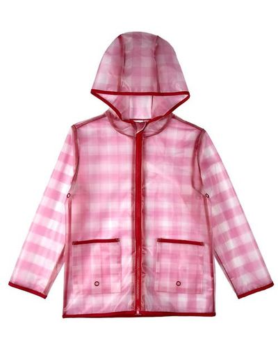 MeMoi MeMoi Kids Checkered Raincoat with Self-Storage Pouch