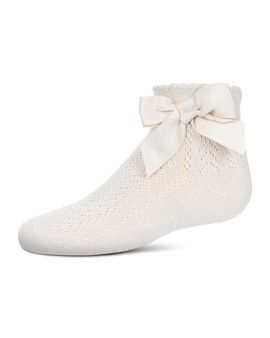 MeMoi MeMoi Knit Openwork Bow Anklet Socks