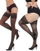 MeMoi MeMoi Lace Cuff Seamed Back Sheer Stockings - 1