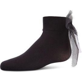 MeMoi MeMoi Microfiber Tulle Bow Anklet Socks