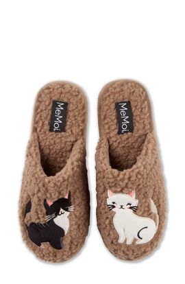 MeMoi MeMoi More Kittens Meow Faux Shearling Memory Foam Slipper
