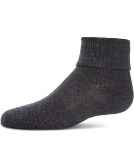 MeMoi MeMoi Ribbed Triple-Roll-Cuff Ankle Sock