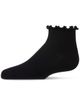 MeMoi MeMoi Ruffled Top Thin Ribbed Anklet Socks - 1