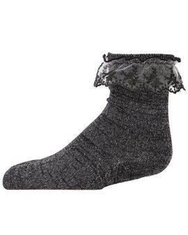 MeMoi MeMoi Step and Shimmer Ruffle Anklet Socks