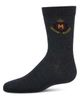 MeMoi MeMoi Stitched M Crest Solid Color Dress Crew Socks - 1