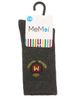 MeMoi MeMoi Stitched M Crest Solid Color Dress Crew Socks - 4