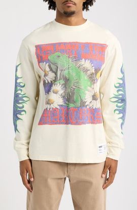 MEMORY LANE MEMORY LANE Iguana Oversize Cotton Graphic T-Shirt