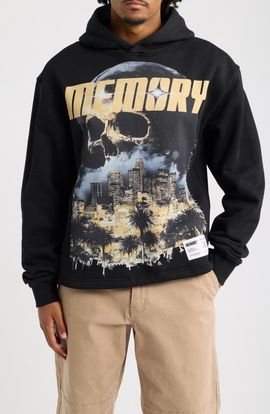 MEMORY LANE MEMORY LANE LA Reaper Oversized Cotton Graphic Hoodie