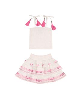 Mer St. Barth Mer St. Barth Girls' Louisa Top and Skirt Set