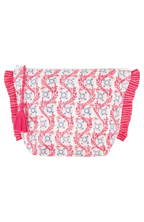 Mer St. Barth Mer St. Barth La Plage Ruffle Pouch Jaipur Bloom