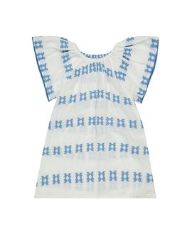 Mer St. Barth Mer St. Barth Mini Capucine Girl's Coverup Blue Embroidery