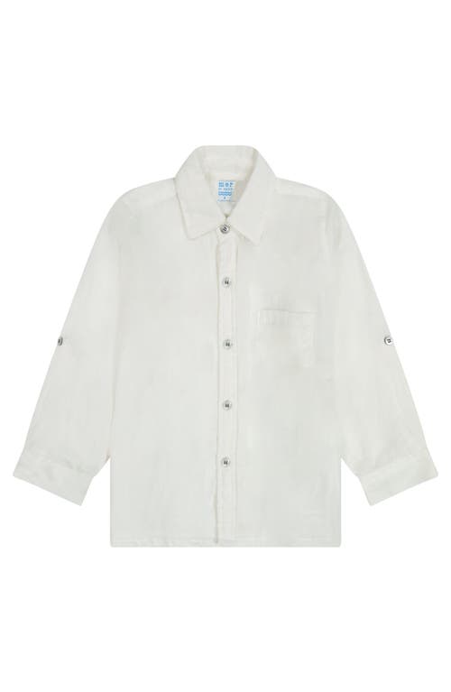 Mer St. Barth Mer St. Barth Remi Boy's Button Front Shirt White 