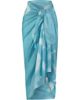 mer st barths mer st barths Cotton Saline Pareo Aqua Tie-Dye  - 1