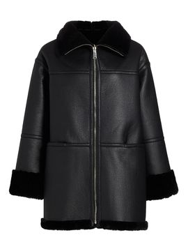 Mercer Collective Women's Ally Reversible Faux-Leather Coat