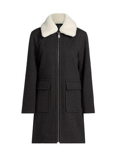 Mercer Collective Women's Faux-Fur Collar Car Coat