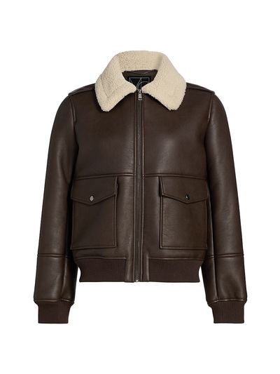 Mercer Collective Women's Sherpa & Faux-Leather Bomber Jacket
