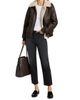 Mercer Collective Women's Sherpa & Faux-Leather Bomber Jacket - 2