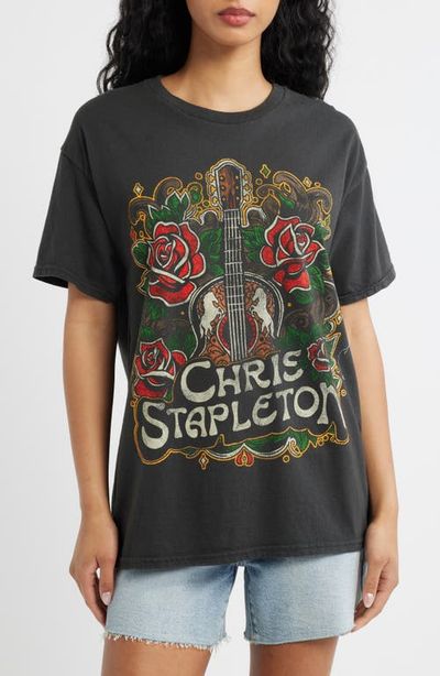 Merch Traffic Merch Traffic Chris Stapleton Floral Rose Cotton Graphic T-Shirt