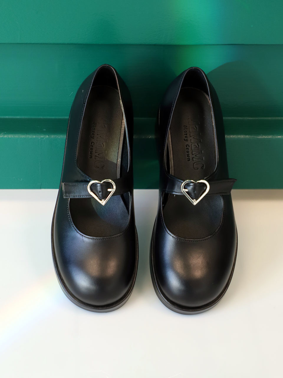 MERCYCROWN Heart Queen Platform Maryjane - Black