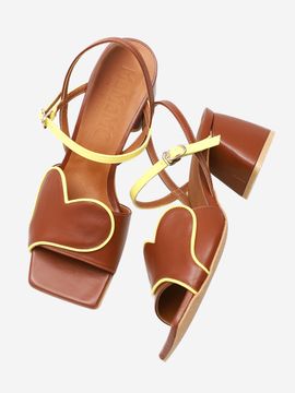 MERCYCROWN HeartQueen X-Slingback Sandal_Camel / Yellow