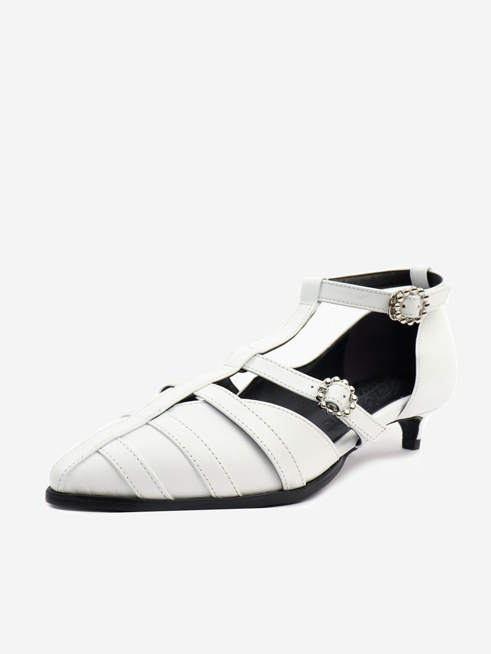 MERCYCROWN Macaron T-strap Sandal_White (1cm / 3cm)