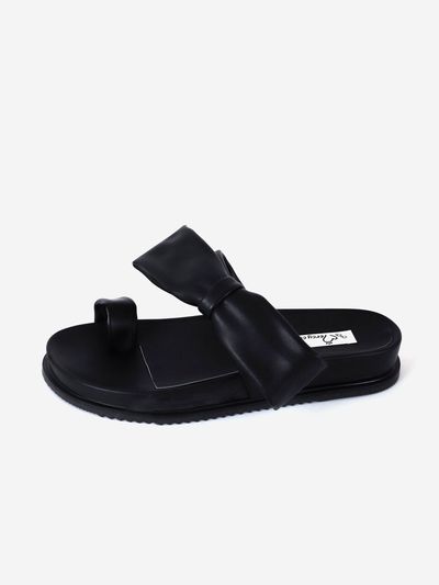 MERCYCROWN MaMa Queen Big Ribbon Sandals - Black