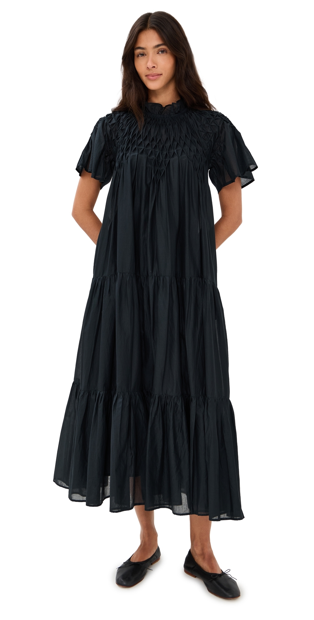 Merlette - Aster Tiered Cotton Poplin Mini Dress