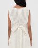 Merlette Merlette Shaan Stripe Top Ivory Black Stripe - 3