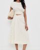 Merlette Merlette Shaan Stripe Top Ivory Black Stripe - 5