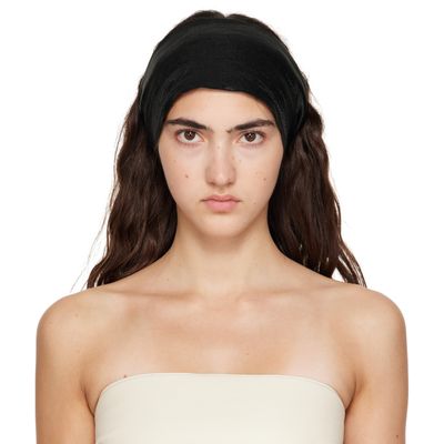 MERRMA MERRMA SSENSE Exclusive Black Froisse Bandeau Headband