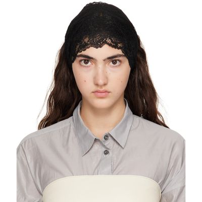 MERRMA MERRMA SSENSE Exclusive Black Lace Bandeau Headband