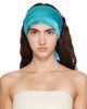MERRMA MERRMA SSENSE Exclusive Blue Froisse Bandeau Headband - 1