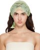 MERRMA MERRMA SSENSE Exclusive Green Lace Bandeau Headband - 1