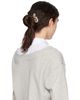 MERRMA MERRMA SSENSE Exclusive Off-White Spiral French Hair Pin - 3
