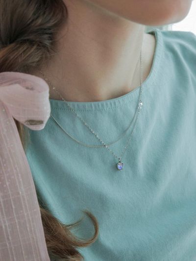 MERRYMOTIVE Aurora Heart 2 Chain Surgical Necklace