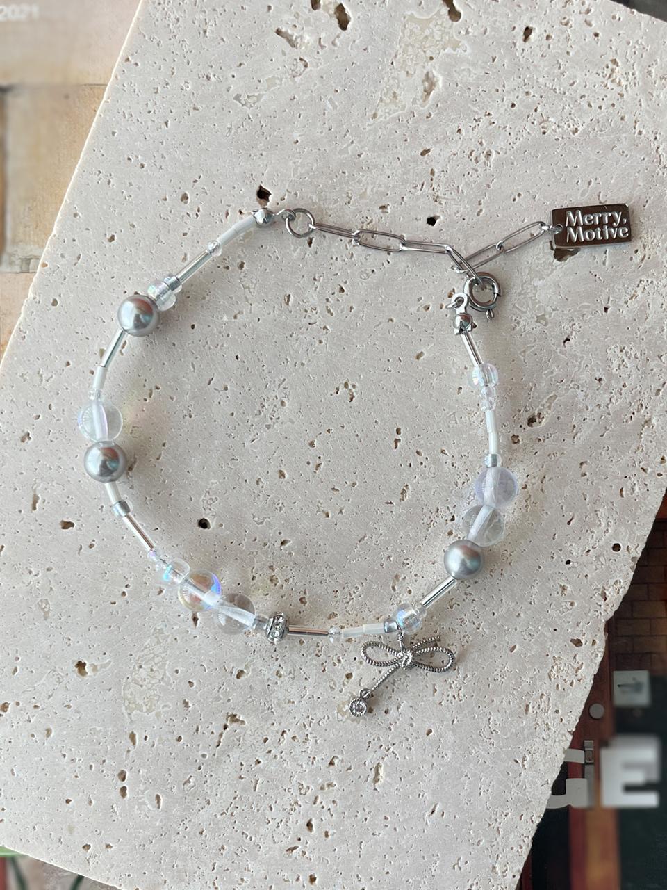 MERRYMOTIVE Clear bubble beads surgical bracelet