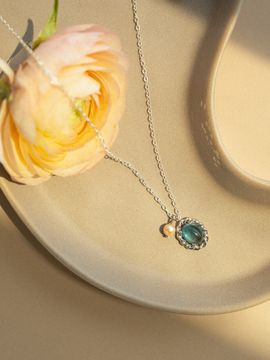 MERRYMOTIVE Deep Blue Sea 925 Silver Necklace
