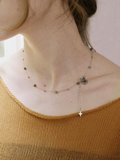 MERRYMOTIVE Peaceful planet surgical necklace