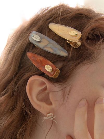 MERRYMOTIVE Pearly Marble Mini Hair Clip ( 3 Colors )