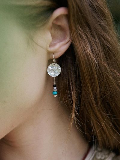 MERRYMOTIVE [Silver] Turquoise point native american earring