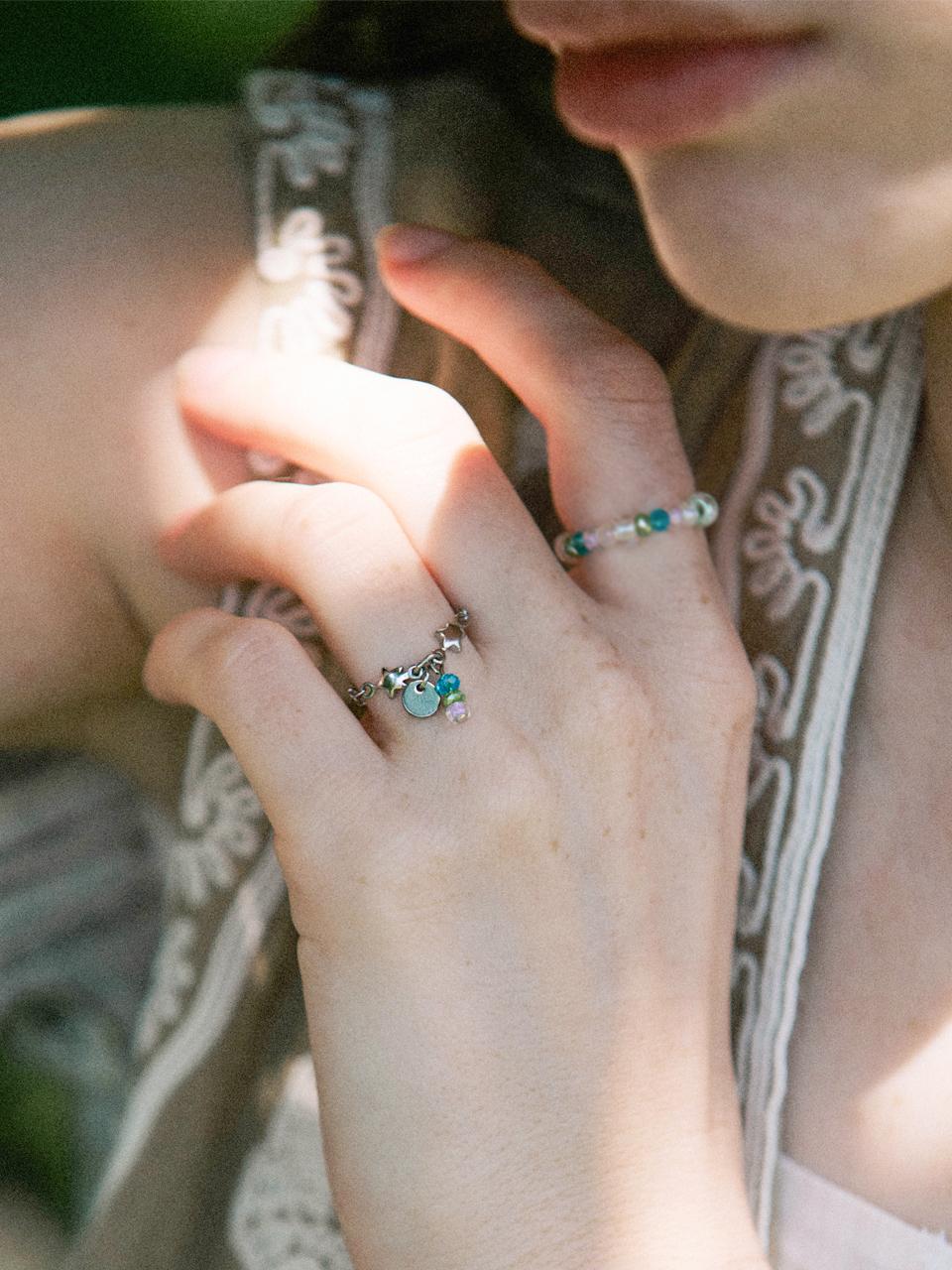 MERRYMOTIVE Summer grass and star surgical ring