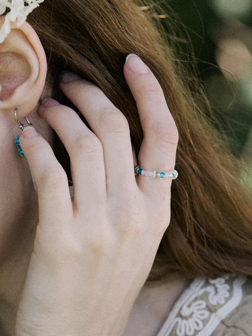 MERRYMOTIVE Summer grass bead ring
