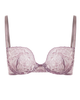 Mers Silk Mers Silk Lilly Sheer Lace Balconette Bra Underwire Unlined Luxury Support - 2