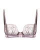 Mers Silk Mers Silk Lilly Sheer Lace Balconette Bra Underwire Unlined Luxury Support - 4
