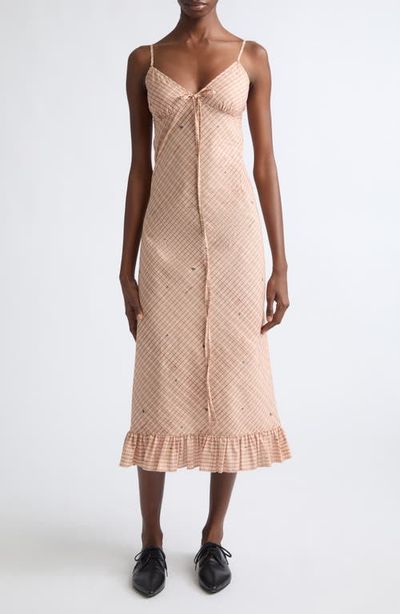 Meruert Tolegen Meruert Tolegen Plaid Cotton Slipdress
